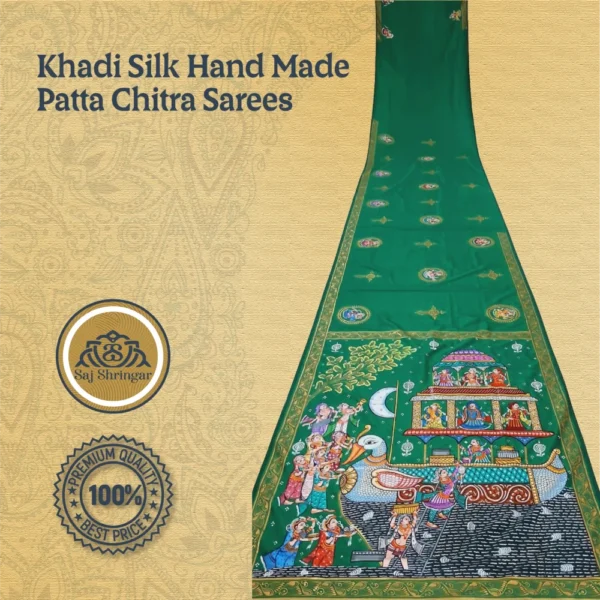 Khadi Silk Hand Made Patta Chitra Sarees