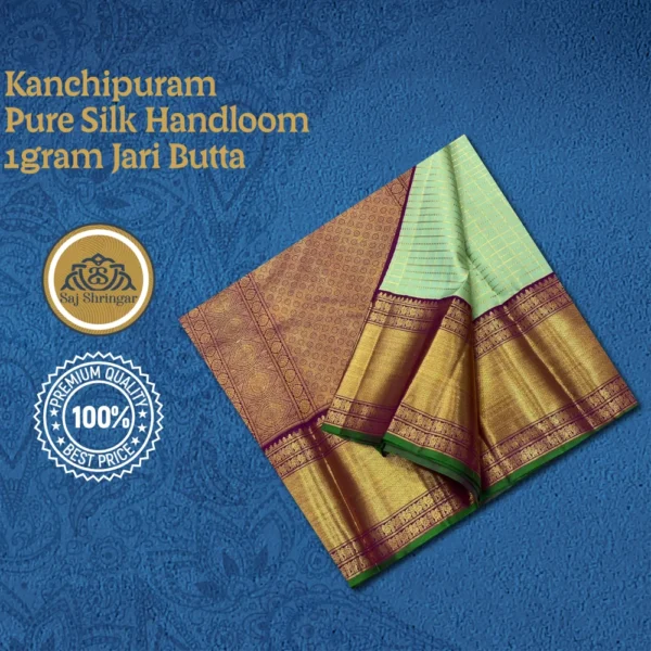 Kanchipuram Pure Silk Handloom 2gram Jari