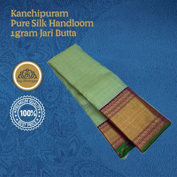 Kanchipuram Pure Silk Handloom 2gram Jari