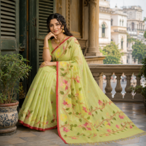 Hand Jamdani Cotton Saree – West Bengal